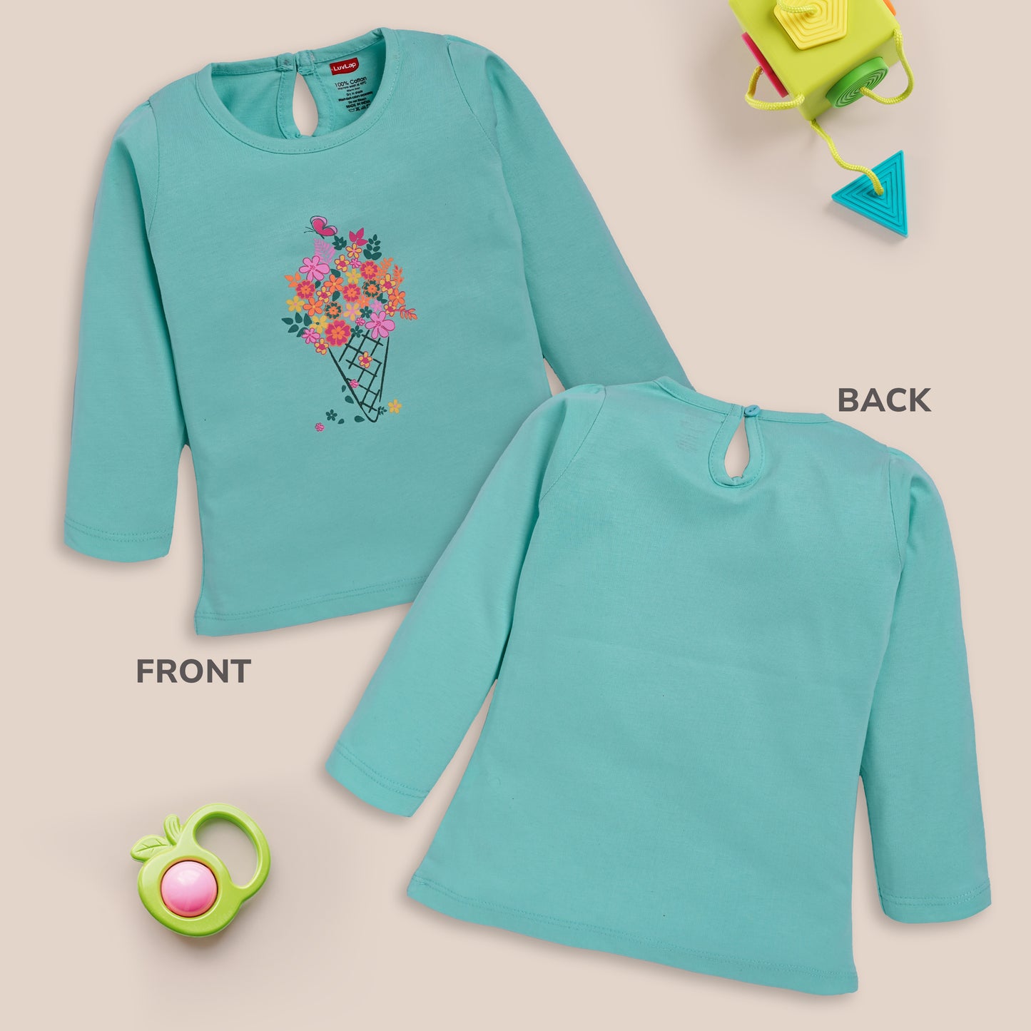 Cartoon Regular Fit F/S Girls Top