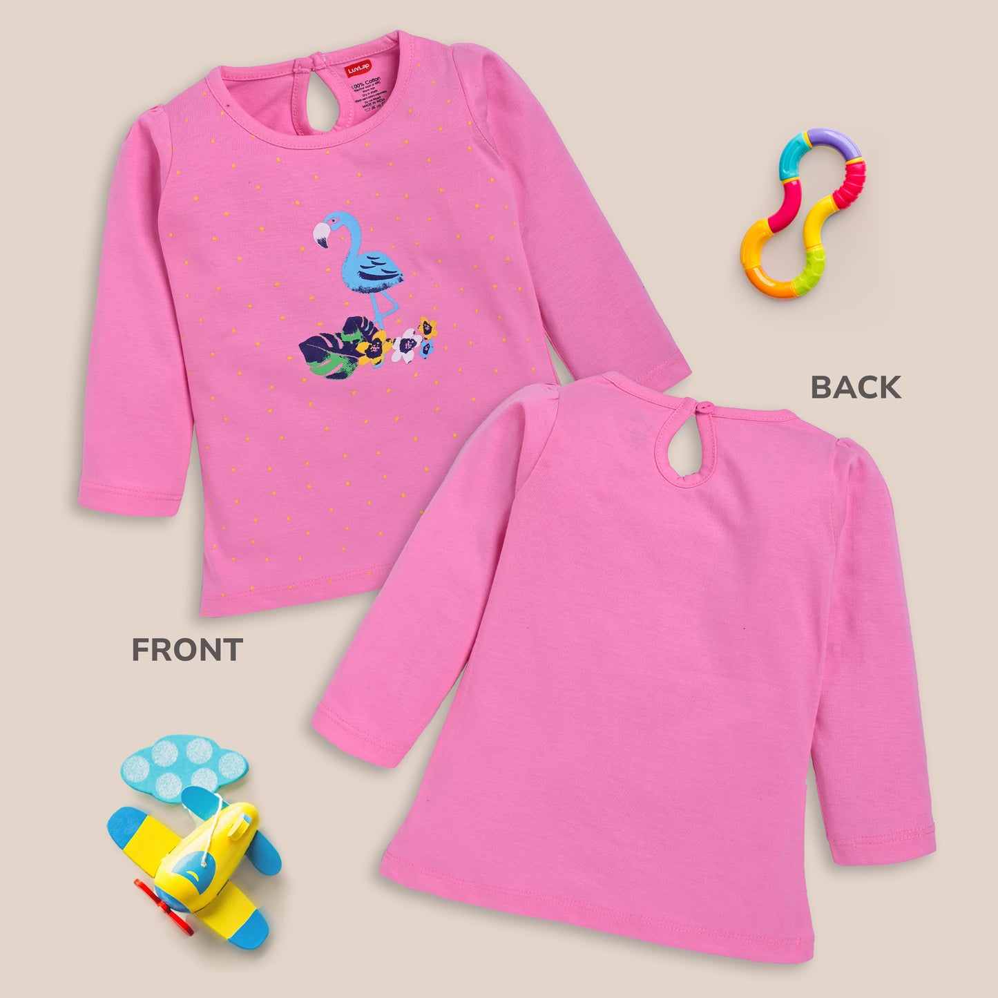 Cartoon Regular Fit F/S Girls Top