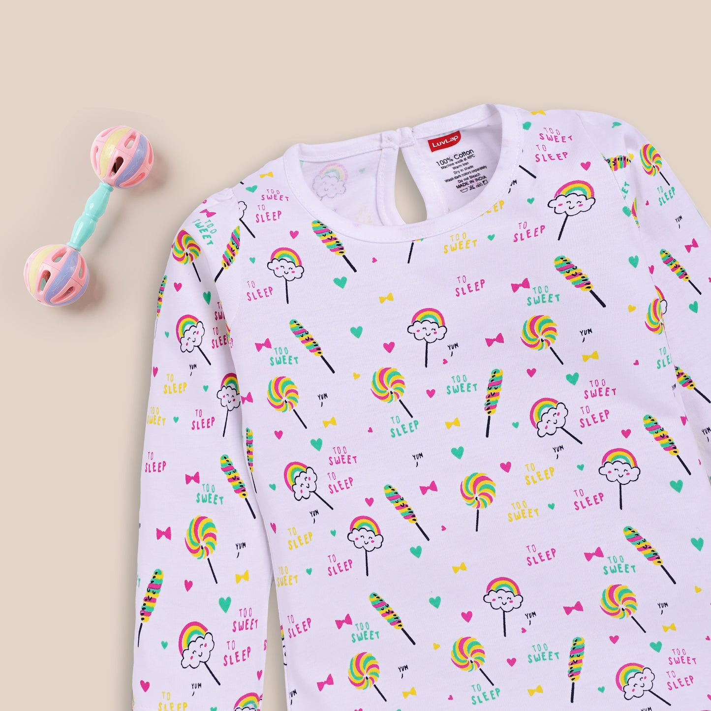Cartoon Regular Fit F/S Girls Top