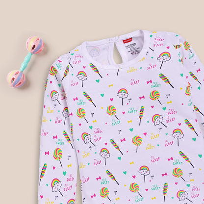 Cartoon Regular Fit F/S Girls Top