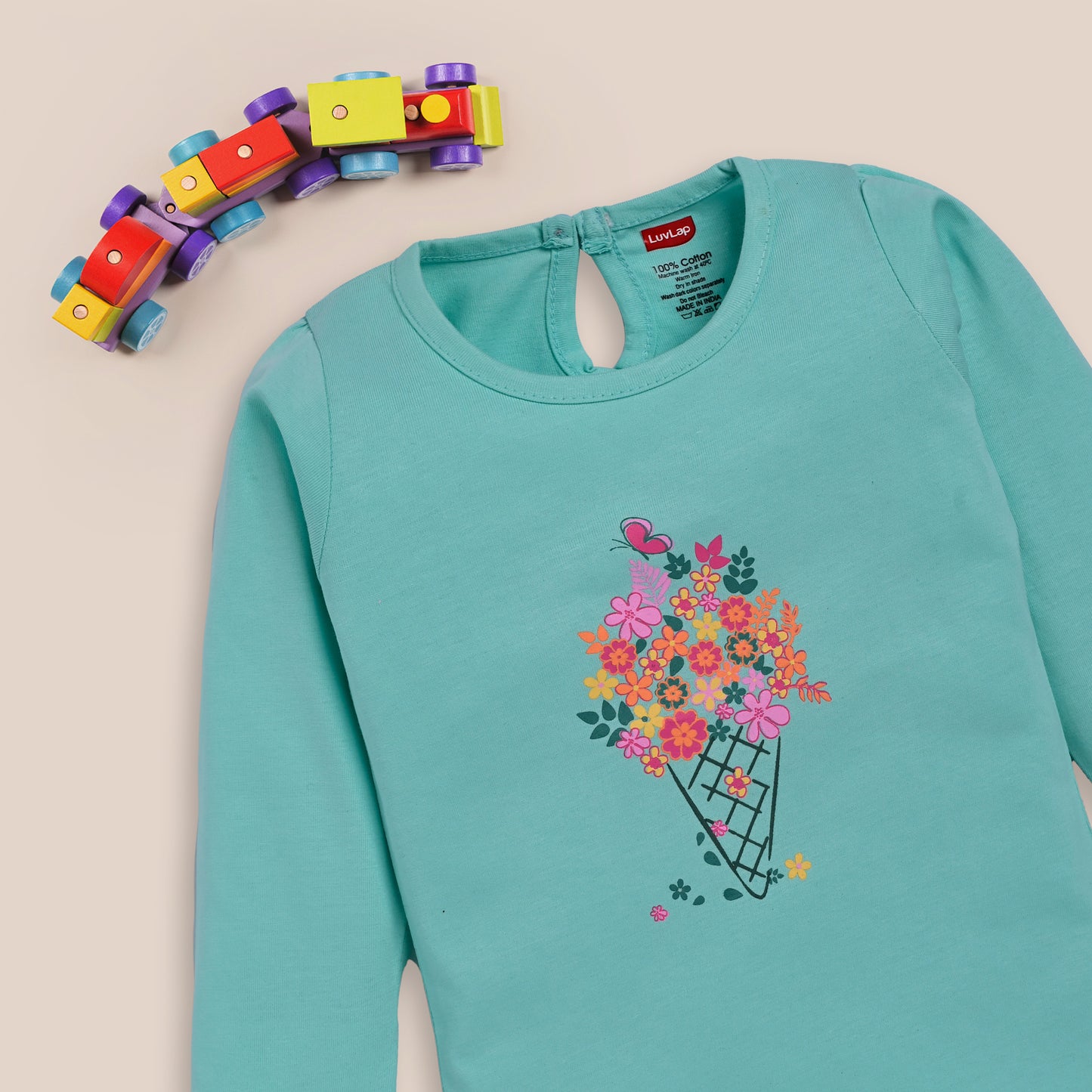 Cartoon Regular Fit F/S Girls Top