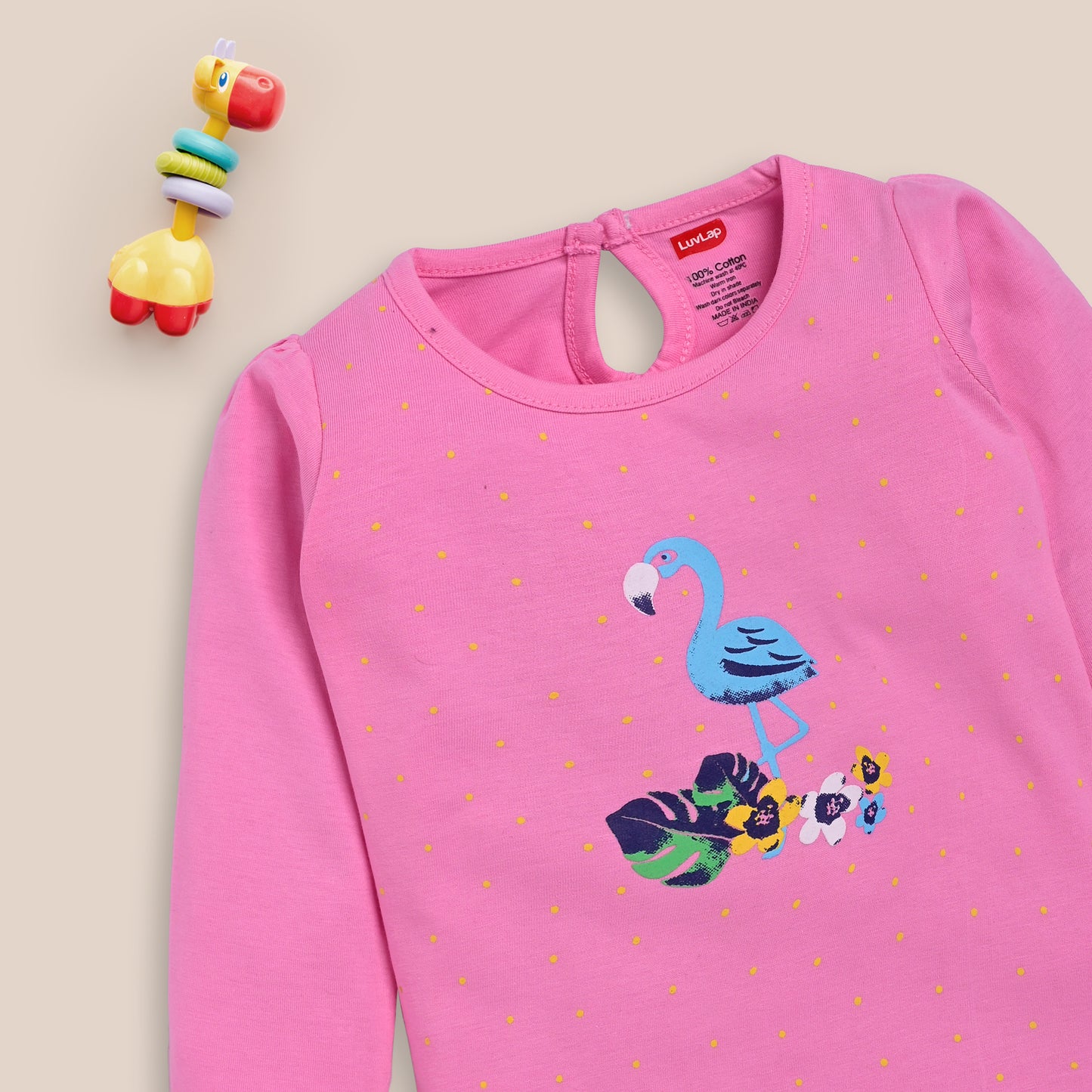 Cartoon Regular Fit F/S Girls Top