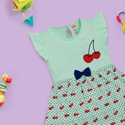 Baby Girls Pack Of 3 Half Sleeve Frock 100% Cotton