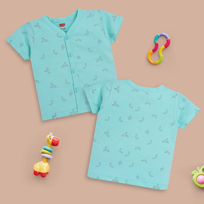 Baby Boys & Baby Girls Pack Of 4 Half Sleeve Jhabla, 100% Cotton