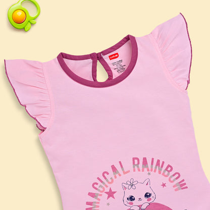 Baby Girls Pack Of 3 Half Sleeve Top & Shorts Set 100% Cotton