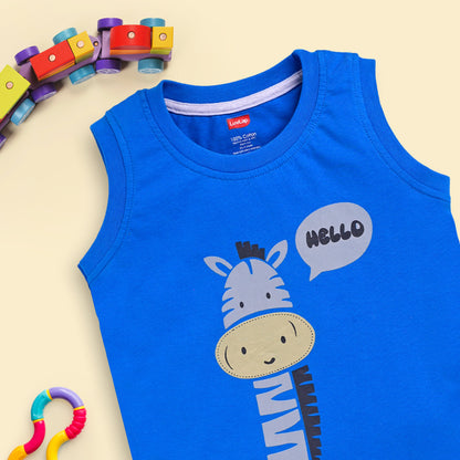 Baby Boys Pack Of 3 Sleeveless Tank Top & Shorts Set 100% Cotton, M (3 to 6 Months)