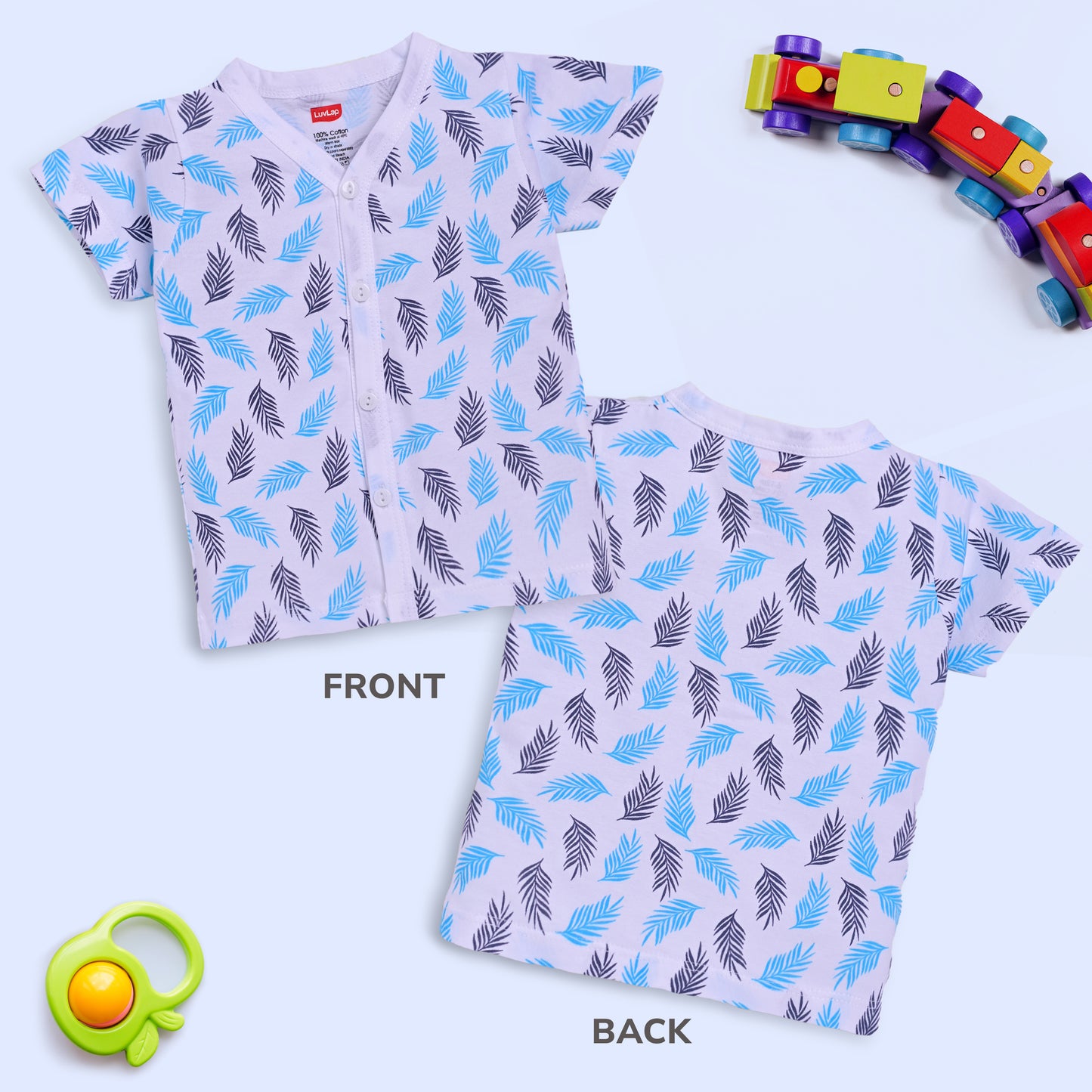 Baby Boys & Baby Girls Pack Of 4 Half Sleeve Jhabla, 100% Cotton