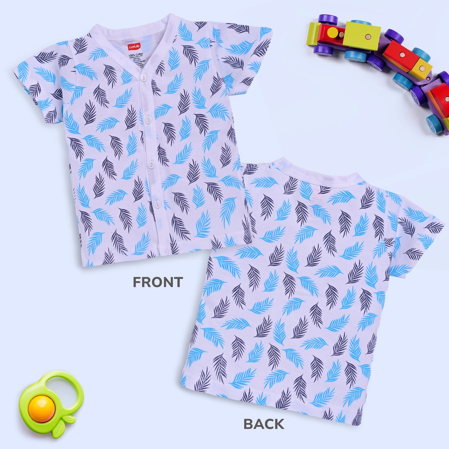 Baby Boys & Baby Girls Pack Of 4 Half Sleeve Jhabla, 100% Cotton