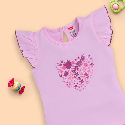 Baby Girls Pack Of 3 Half Sleeve Top & Shorts Set 100% Cotton