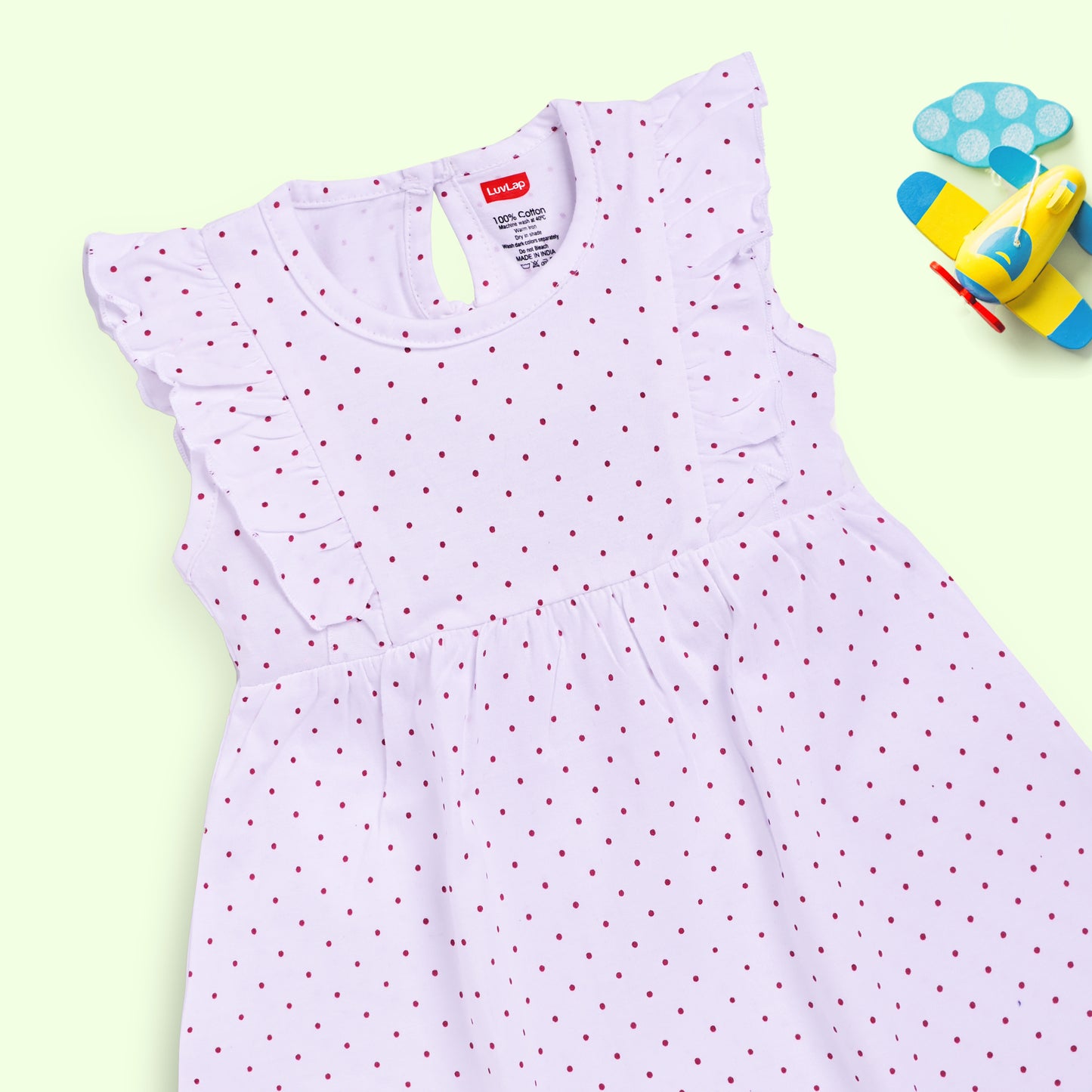 Baby Girls Pack Of 3 Sleeveless Frock 100% Cotton