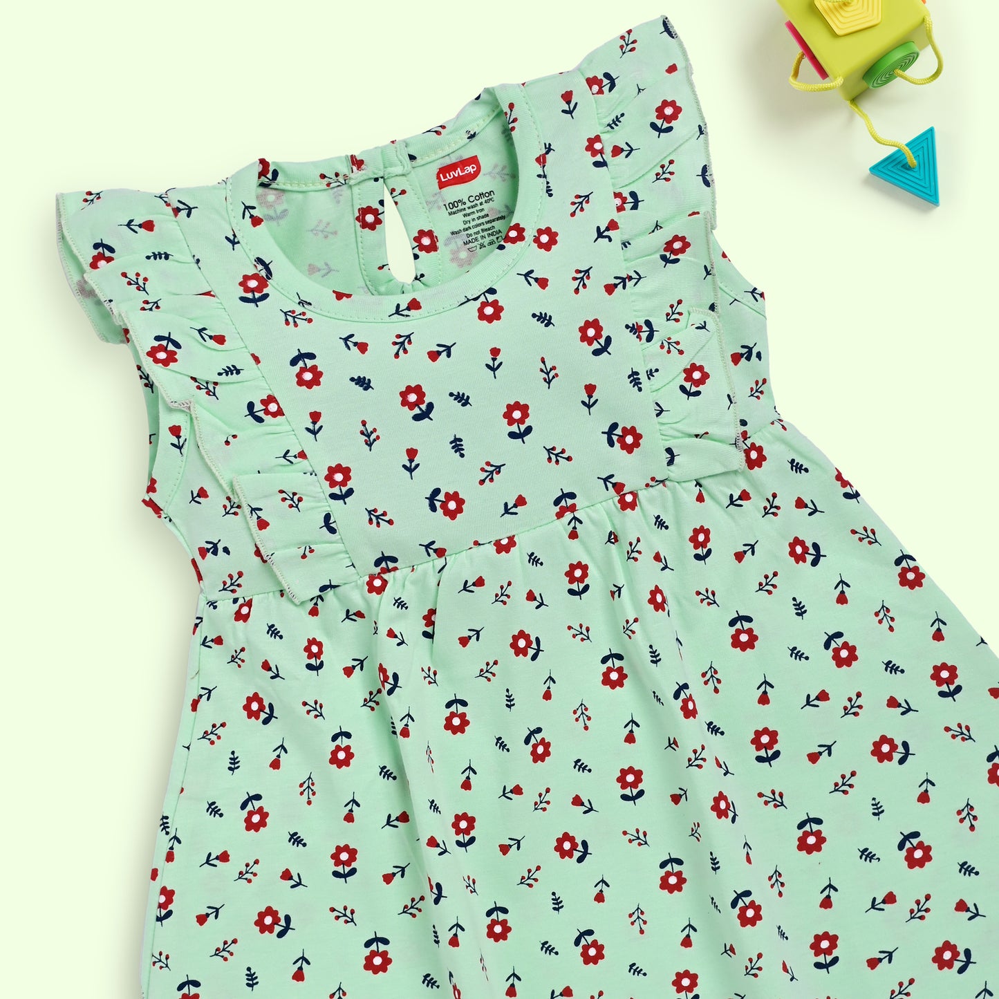 Baby Girls Pack Of 3 Sleeveless Frock 100% Cotton