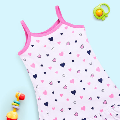 Baby Girls Pack Of 3 Sleeveless Frock 100% Cotton