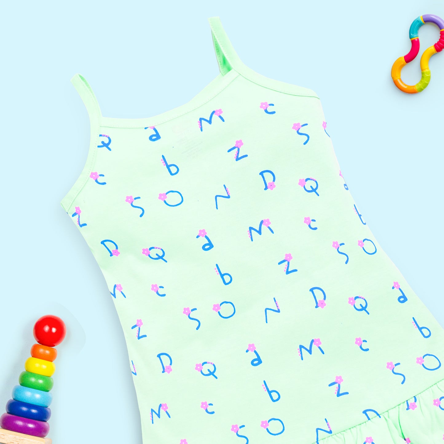 Baby Girls Pack Of 3 Sleeveless Frock 100% Cotton