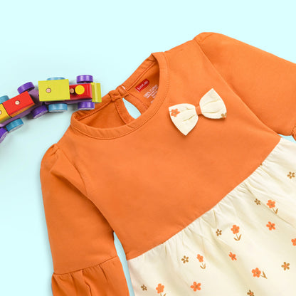 Baby Girls Pack Of 3 Full Sleeve Frock 100% Cotton