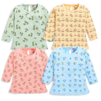 Cartoon Regular Fit F/S Girls Top