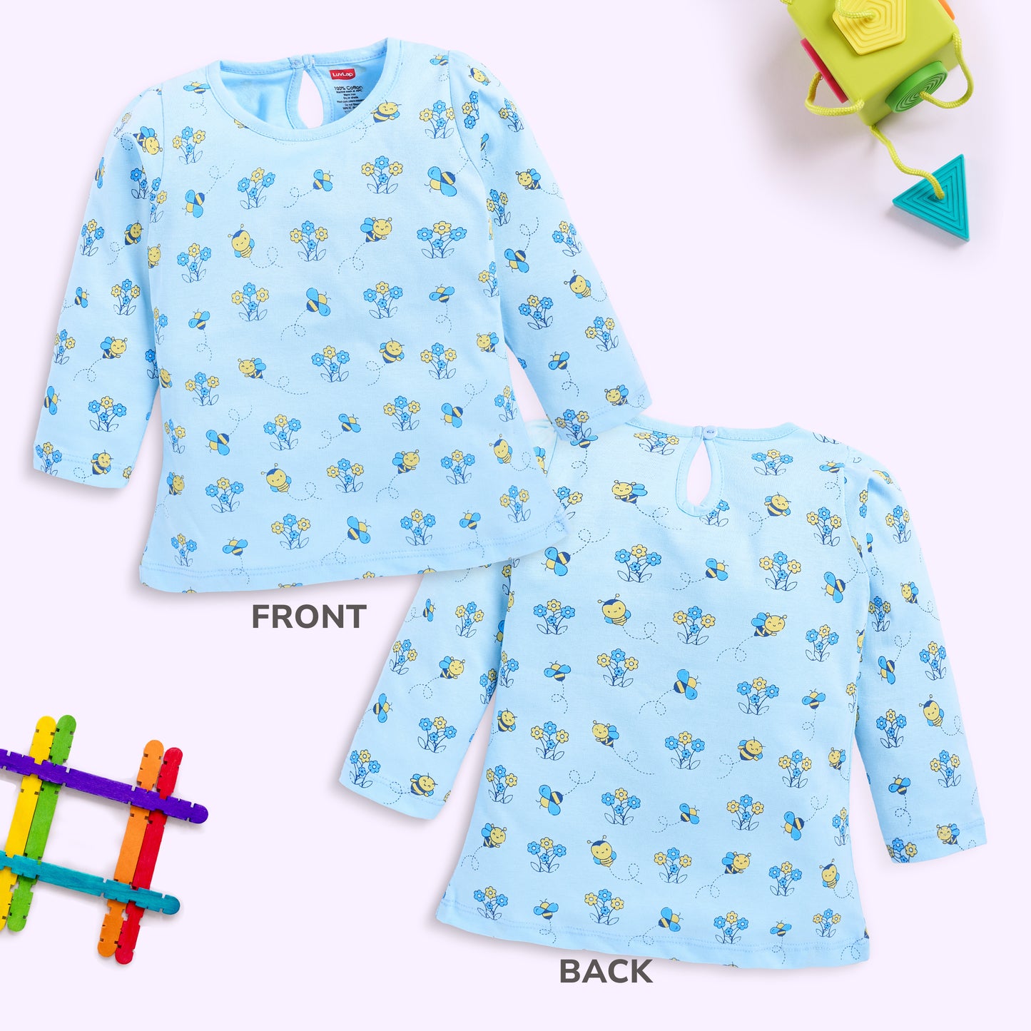Cartoon Regular Fit F/S Girls Top