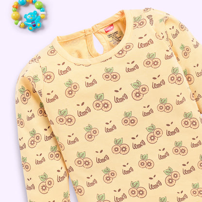 Cartoon Regular Fit F/S Girls Top