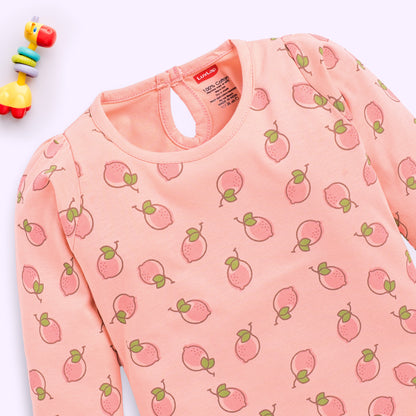 Cartoon Regular Fit F/S Girls Top