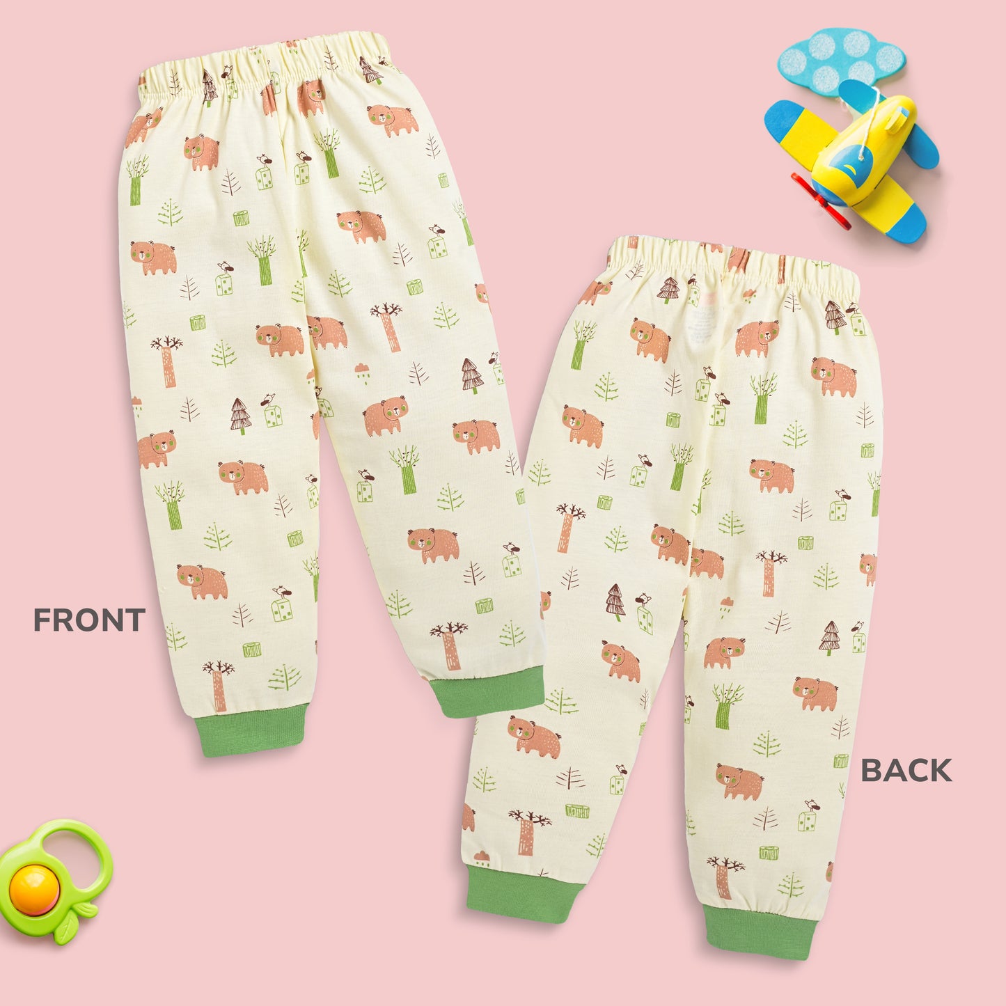 Baby Boys & Baby Girls Pack Of 3 Pyjama 100% Cotton