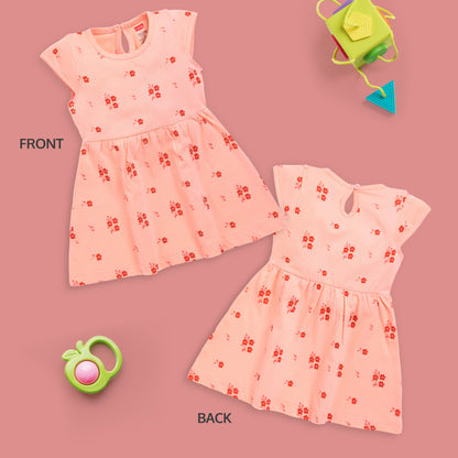 Baby Girls Pack Of 3 Half Sleeve Frock 100% Cotton