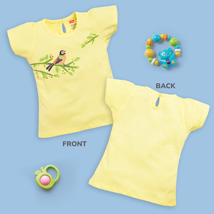 Baby Girls Pack Of 5 Half Sleeve Top 100% Cotton