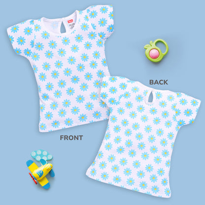 Baby Girls Pack Of 5 Half Sleeve Top 100% Cotton