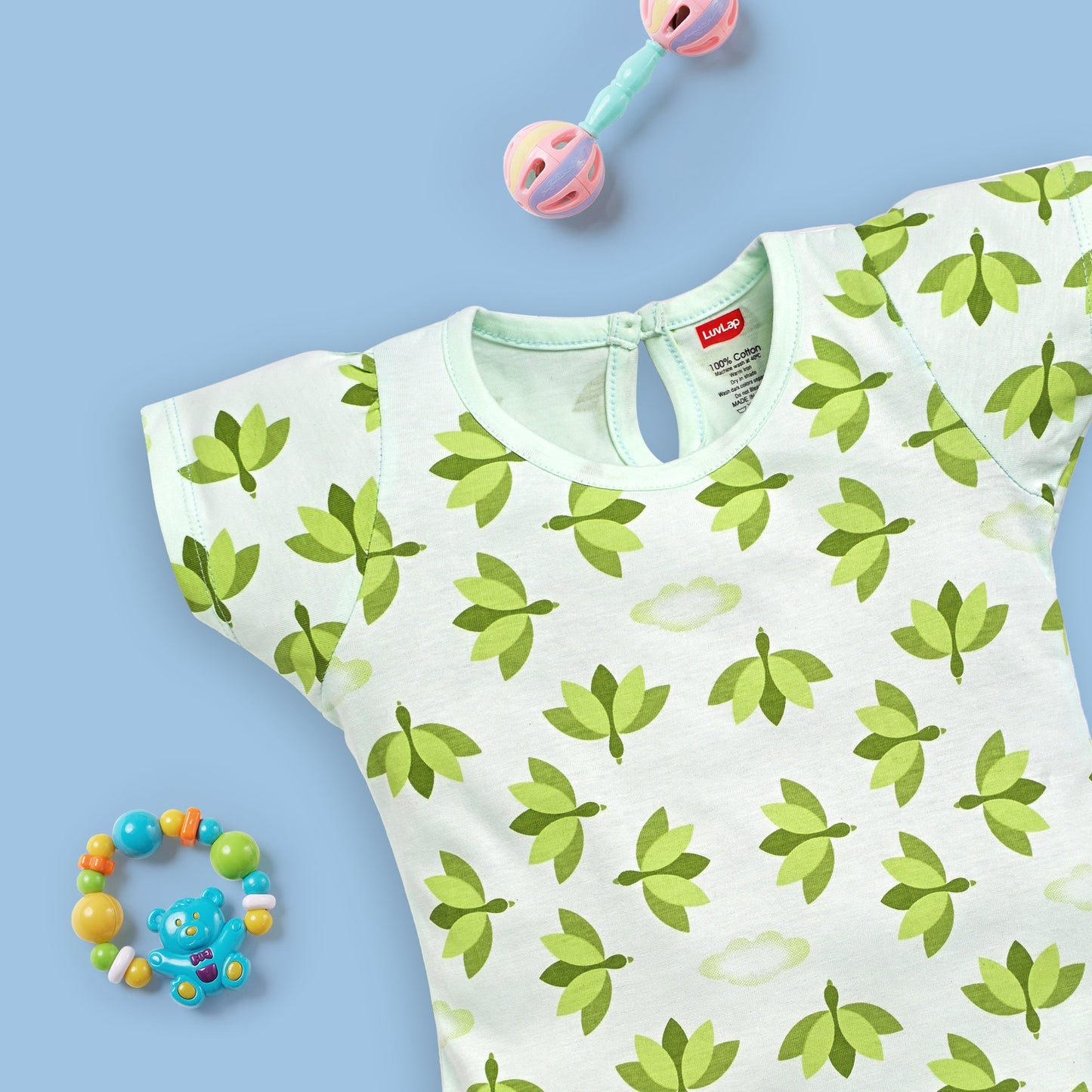 Baby Girls Pack Of 5 Half Sleeve Top 100% Cotton