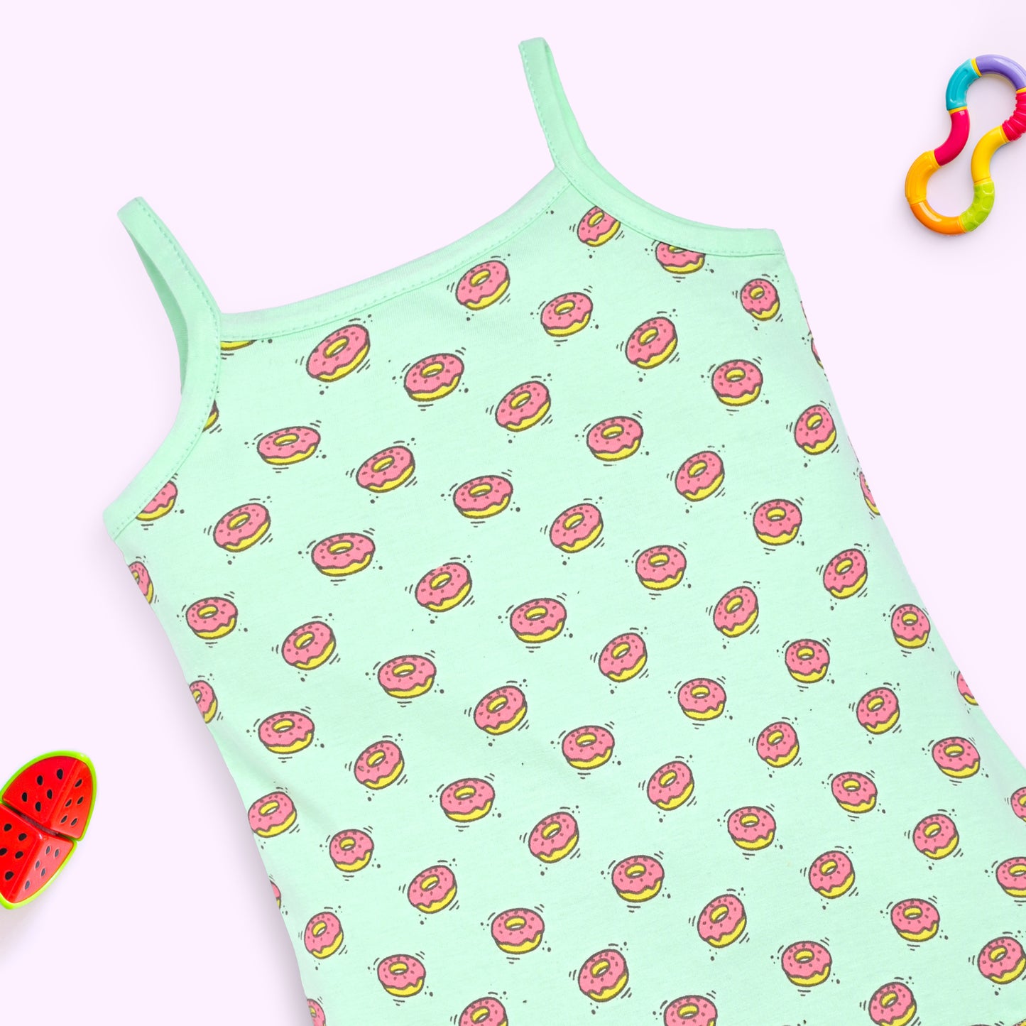 Baby Girls Pack Of 3 Sleeveless Frock 100% Cotton