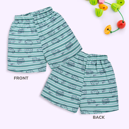 Baby Boys & Baby Girls Pack Of 5 Regular Shorts 100% Cotton