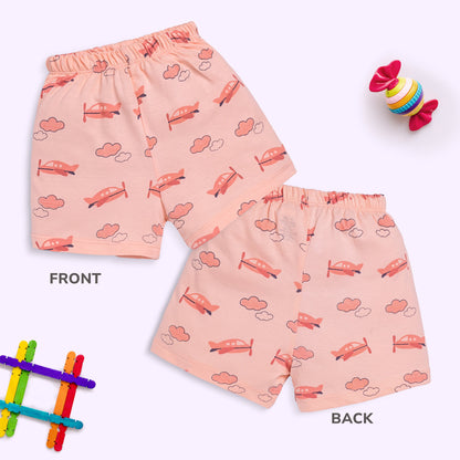Baby Boys & Baby Girls Pack Of 5 Regular Shorts 100% Cotton
