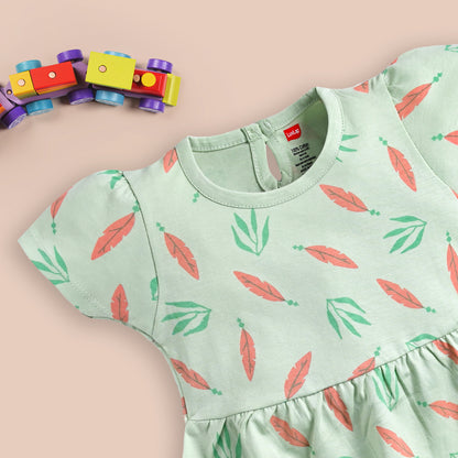 Baby Girls Pack Of 3 Half Sleeve Frock 100% Cotton