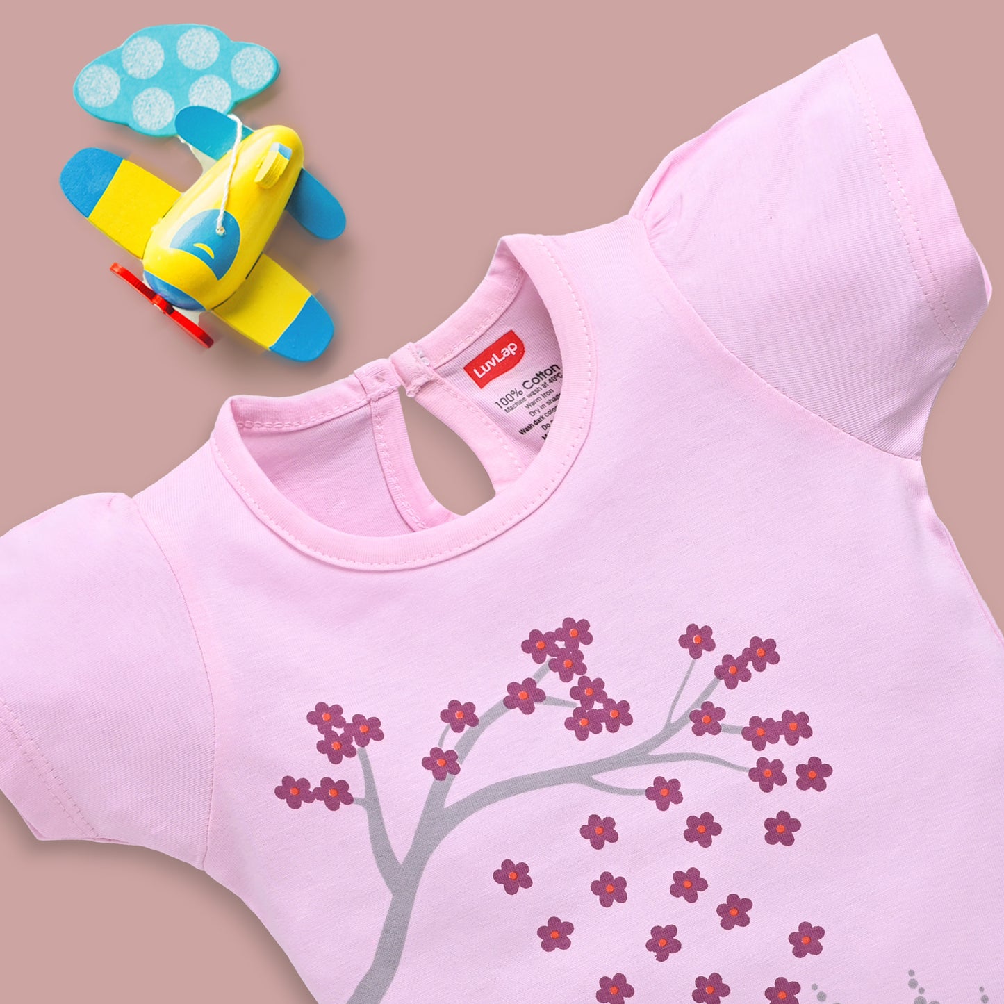 Baby Girls Pack Of 3 Half Sleeve Top & Shorts Set 100% Cotton