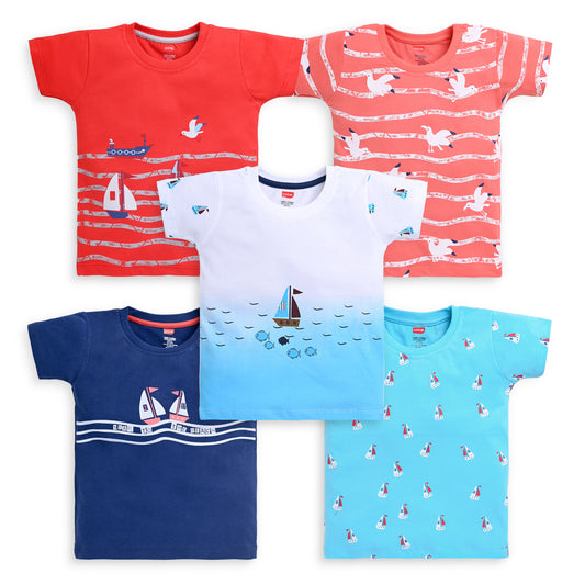 Boy's Cartoon Regular Fit HS T-Shirt-PO5