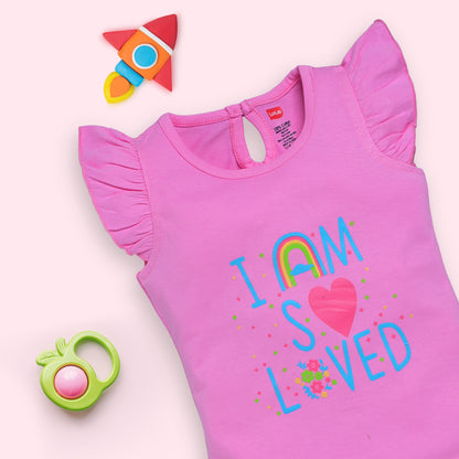 Baby Girls Pack Of 3 Half Sleeve Top & Shorts Set 100% Cotton