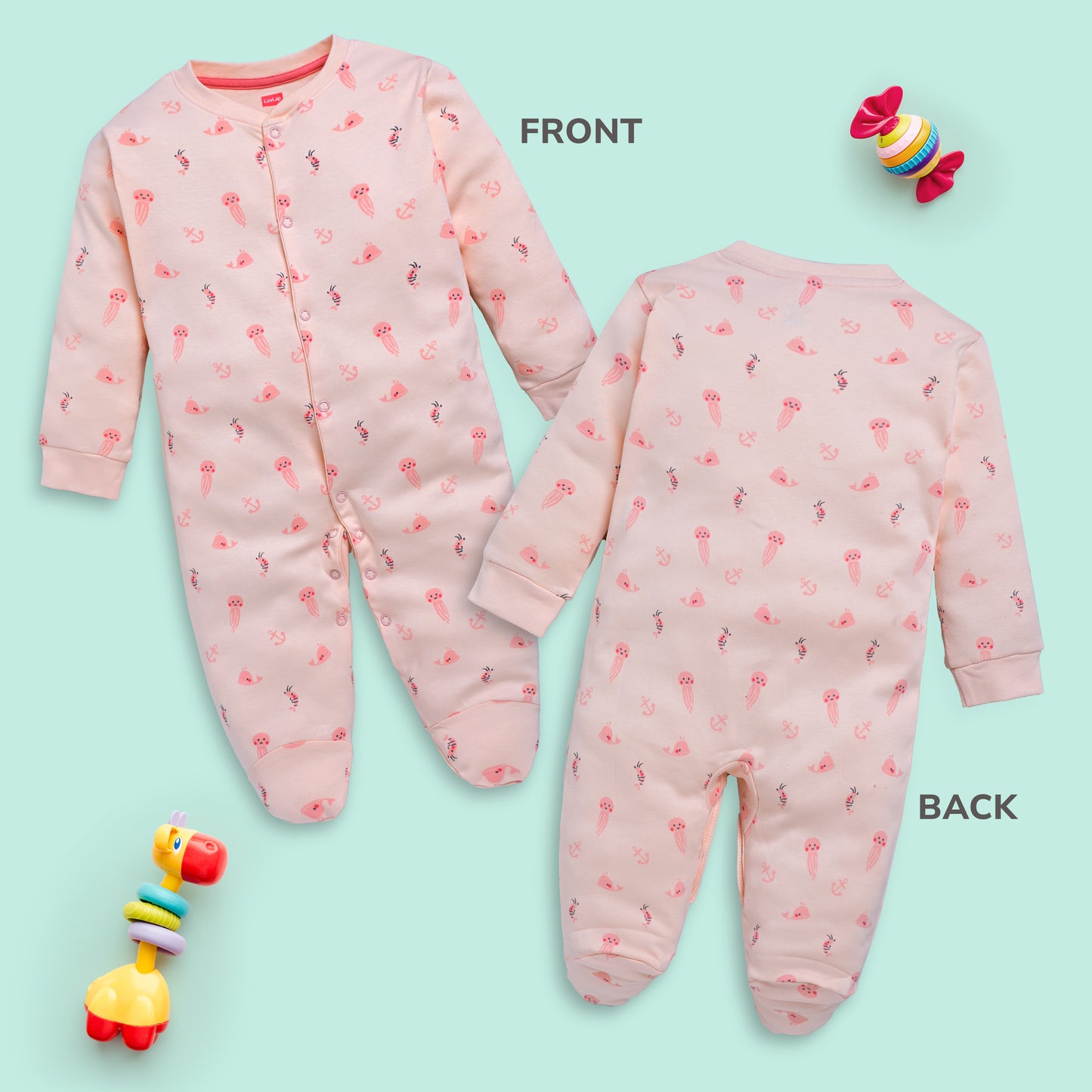 Baby Boys & Baby Girls  Pack Of 3 Full Sleeve Romper/Bodysuit 100% Cotton