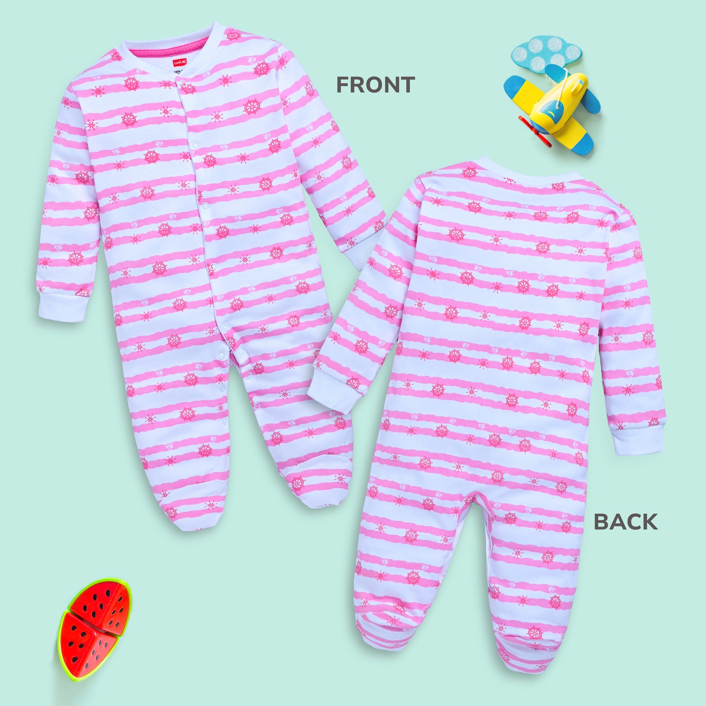 Baby Boys & Baby Girls  Pack Of 3 Full Sleeve Romper/Bodysuit 100% Cotton