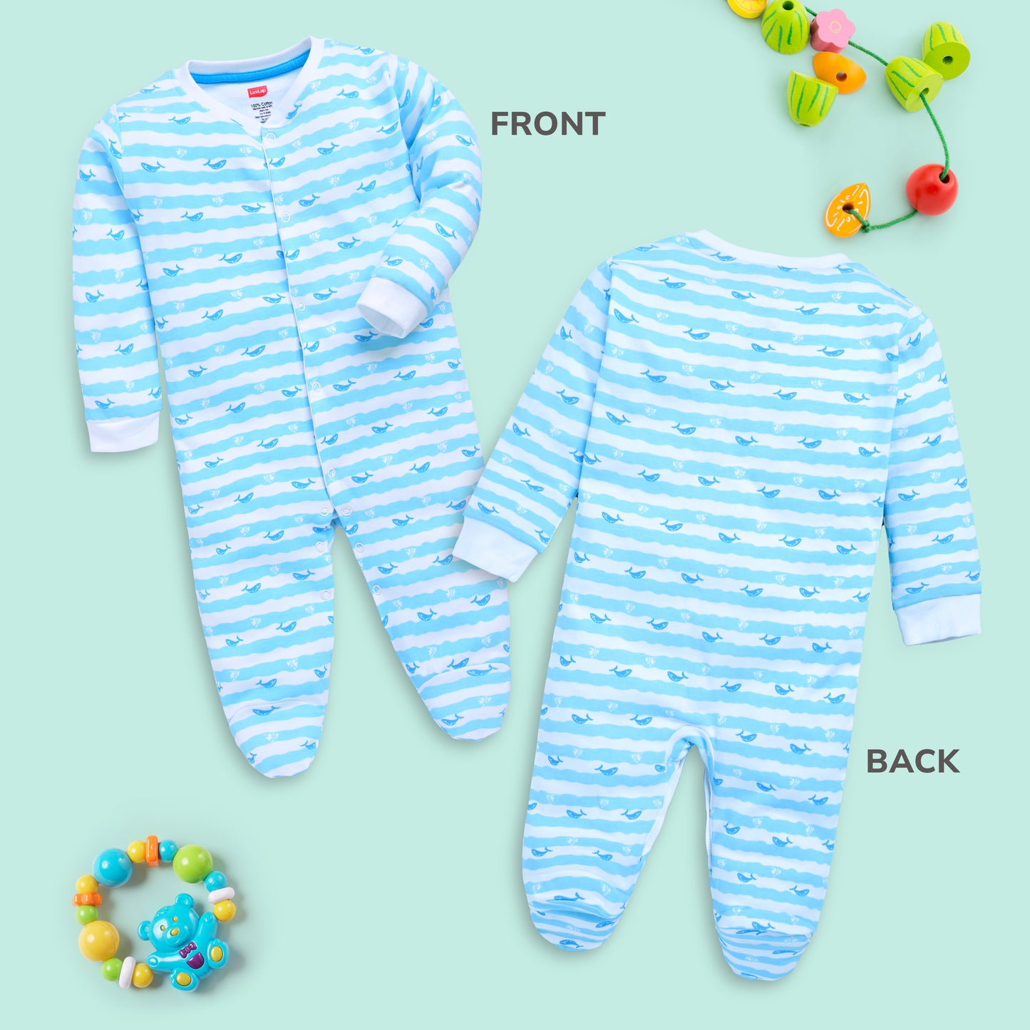 Baby Boys & Baby Girls  Pack Of 3 Full Sleeve Romper/Bodysuit 100% Cotton