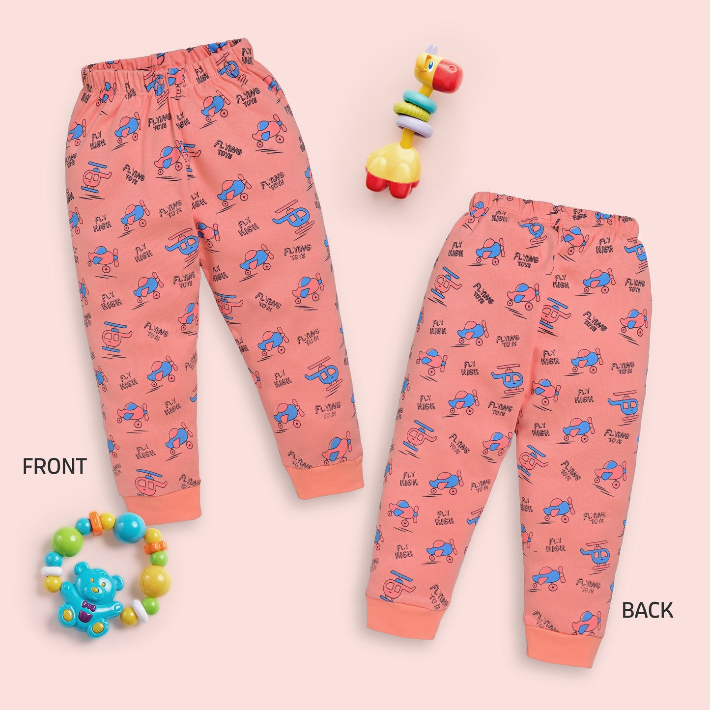 Baby Boys & Baby Girls Pack Of 3 Pyjama 100% Cotton