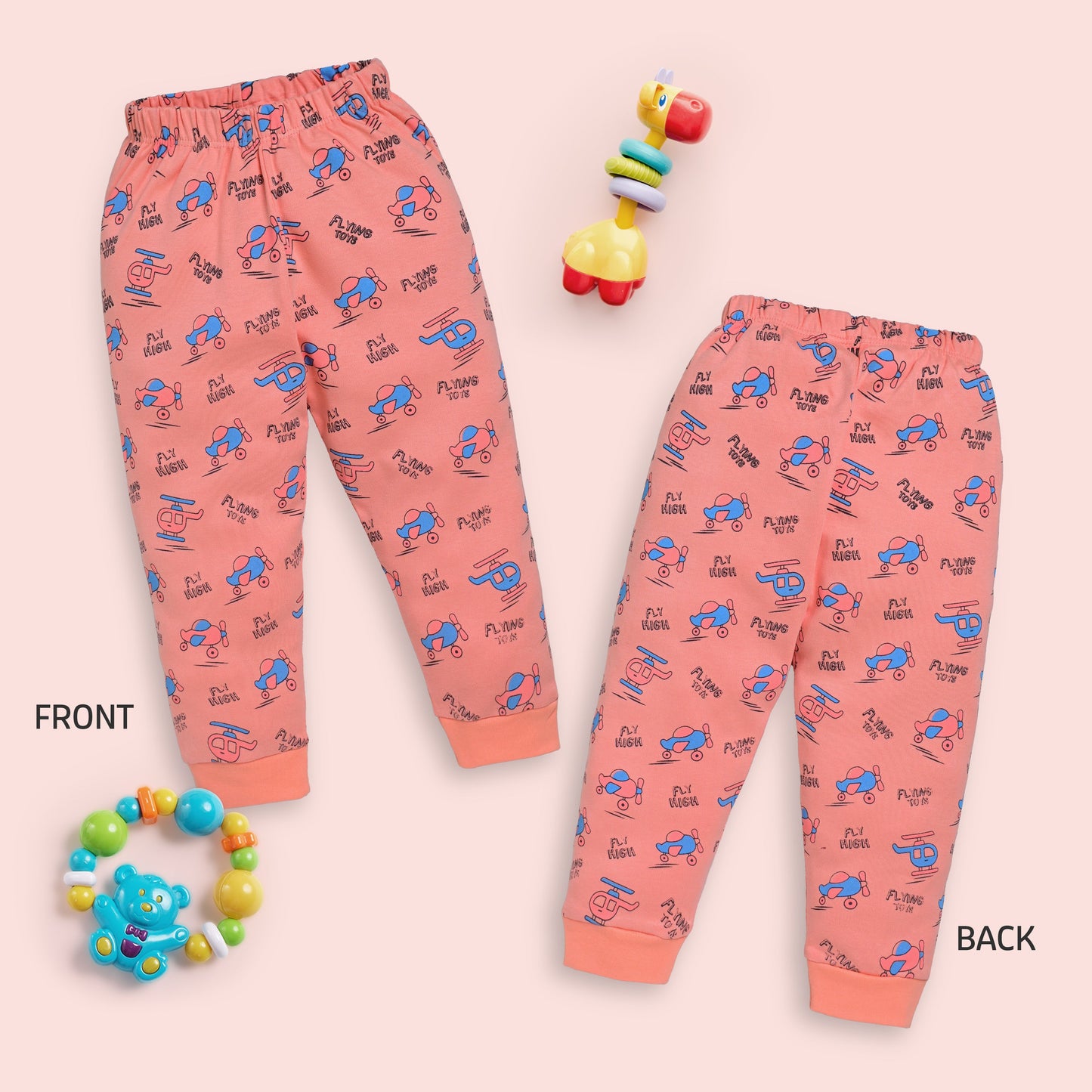 Baby Boys & Baby Girls Pack Of 3 Pyjama 100% Cotton
