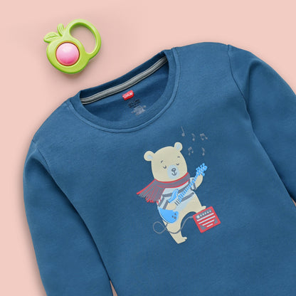 Baby Boys Pack Of 3 Full Sleeve T-Shirt & Pyjama Set 100% Cotton