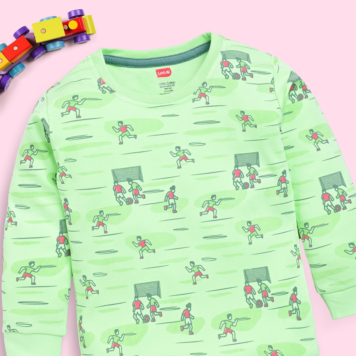 Baby Boys Pack Of 3 Full Sleeve T-Shirt & Pyjama Set 100% Cotton