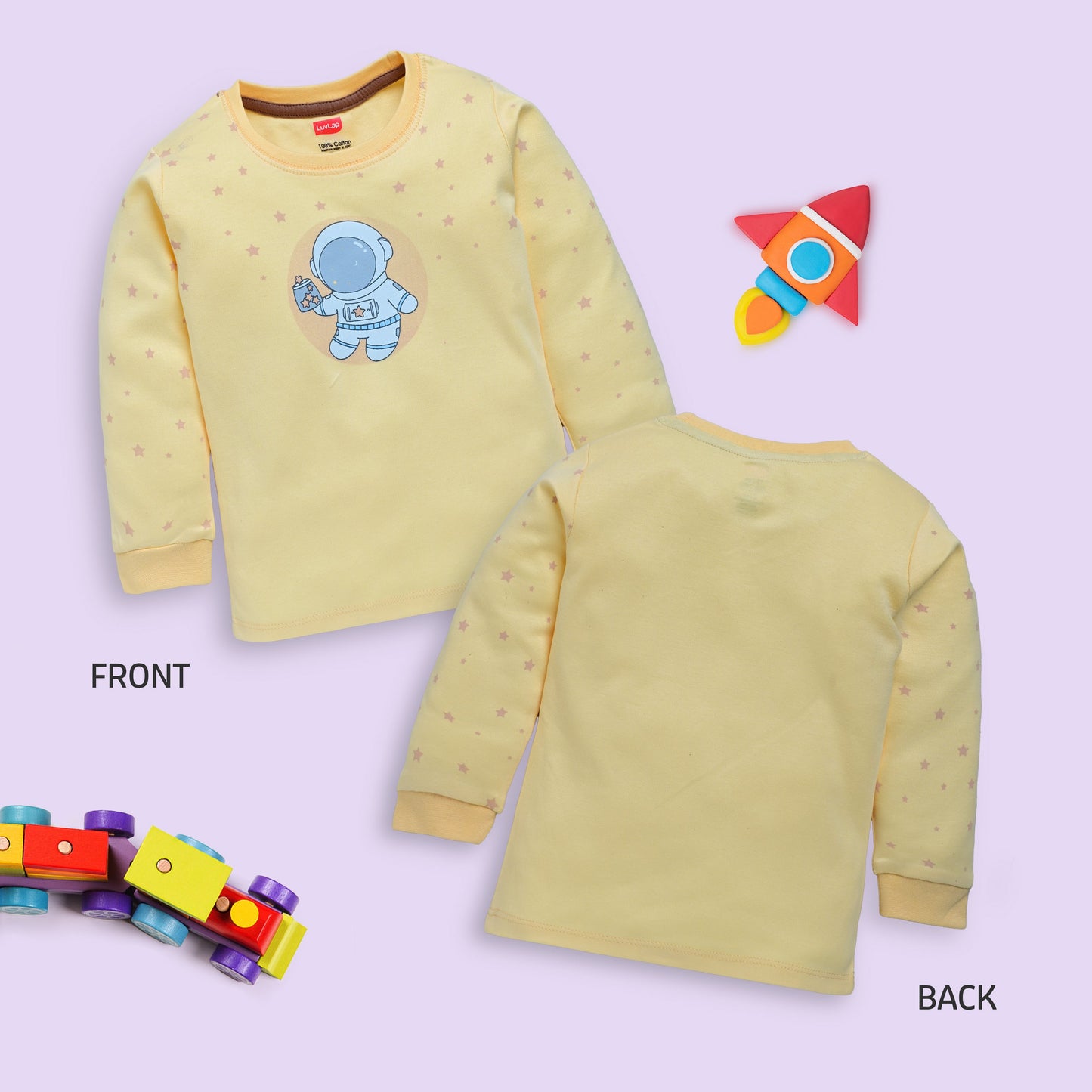 Baby Boys Pack Of 4 Full Sleeve T-Shirt 100% Cotton