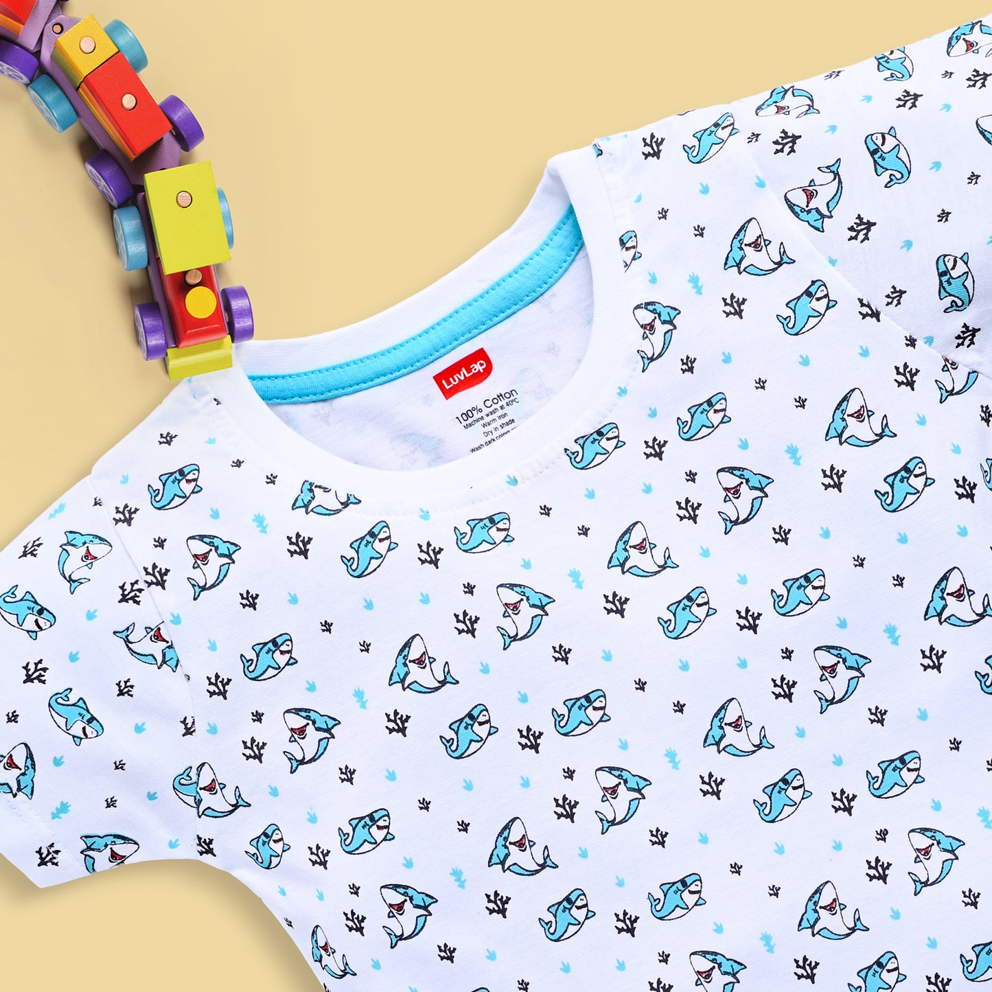Baby Boys Pack Of 3 Half Sleeve T-Shirt & Shorts Set 100% Cotton
