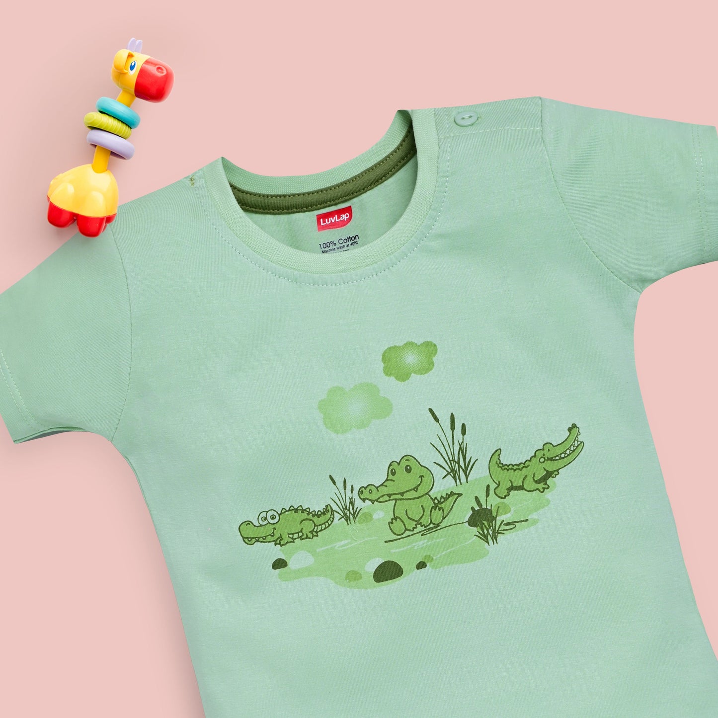 Baby Boys Pack Of 3 Half Sleeve T-Shirt & Shorts Set 100% Cotton
