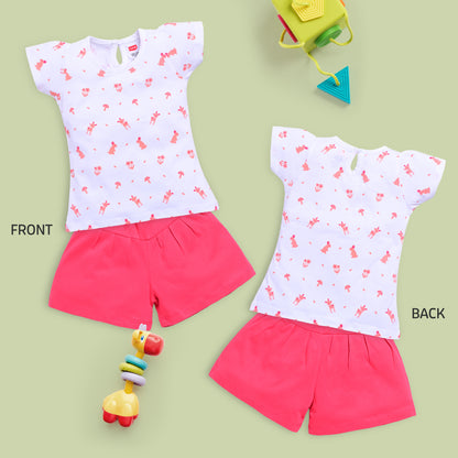 Baby Girls Regular Fit 100% Cotton Half Sleeves Girls Top CoSets Pack Of 3