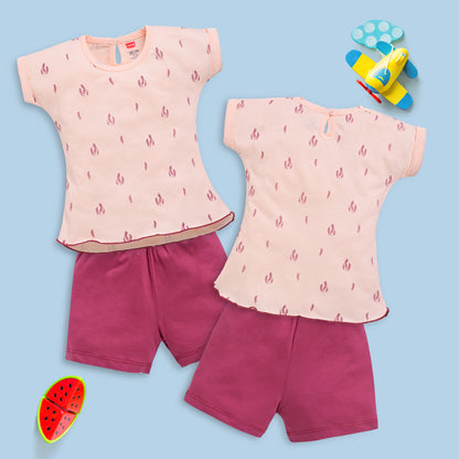 Baby Girls Regular Fit 100% Cotton Half Sleeves Girls Top CoSets Pack Of 3