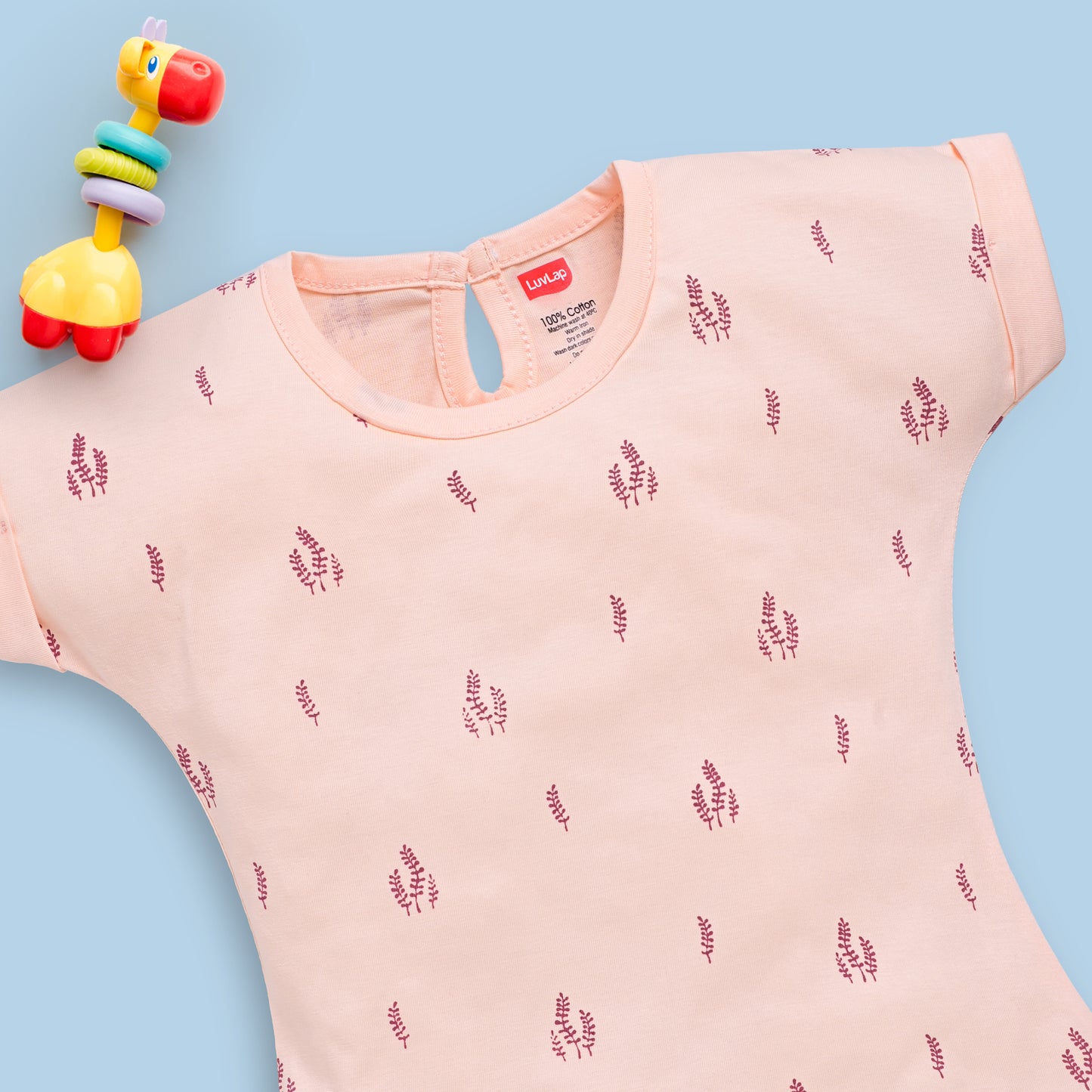 Baby Girls Regular Fit 100% Cotton Half Sleeves Girls Top CoSets Pack Of 3