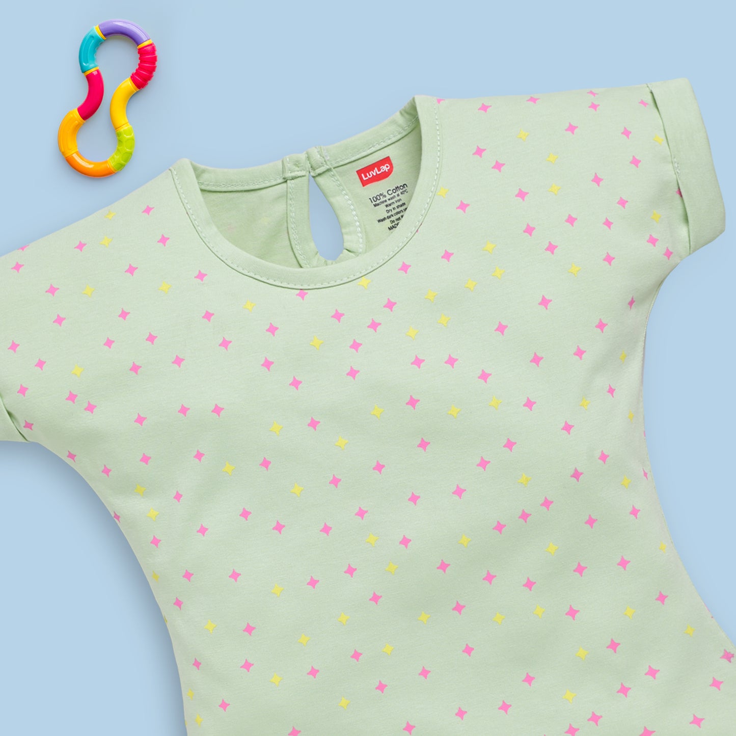 Baby Girls Regular Fit 100% Cotton Half Sleeves Girls Top CoSets Pack Of 3