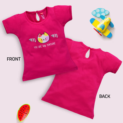 Baby Girls Pack Of 5 Half Sleeve Top 100% Cotton
