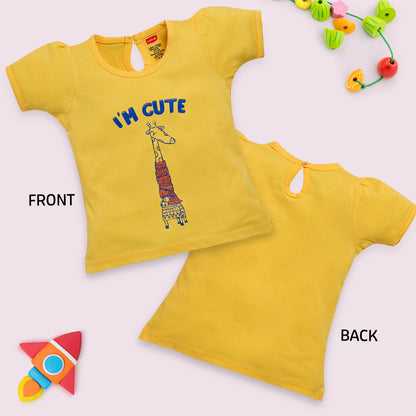 Baby Girls Pack Of 5 Half Sleeve Top 100% Cotton
